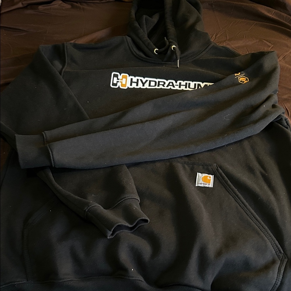Carhartt hydra-hume loose fit black hoodie